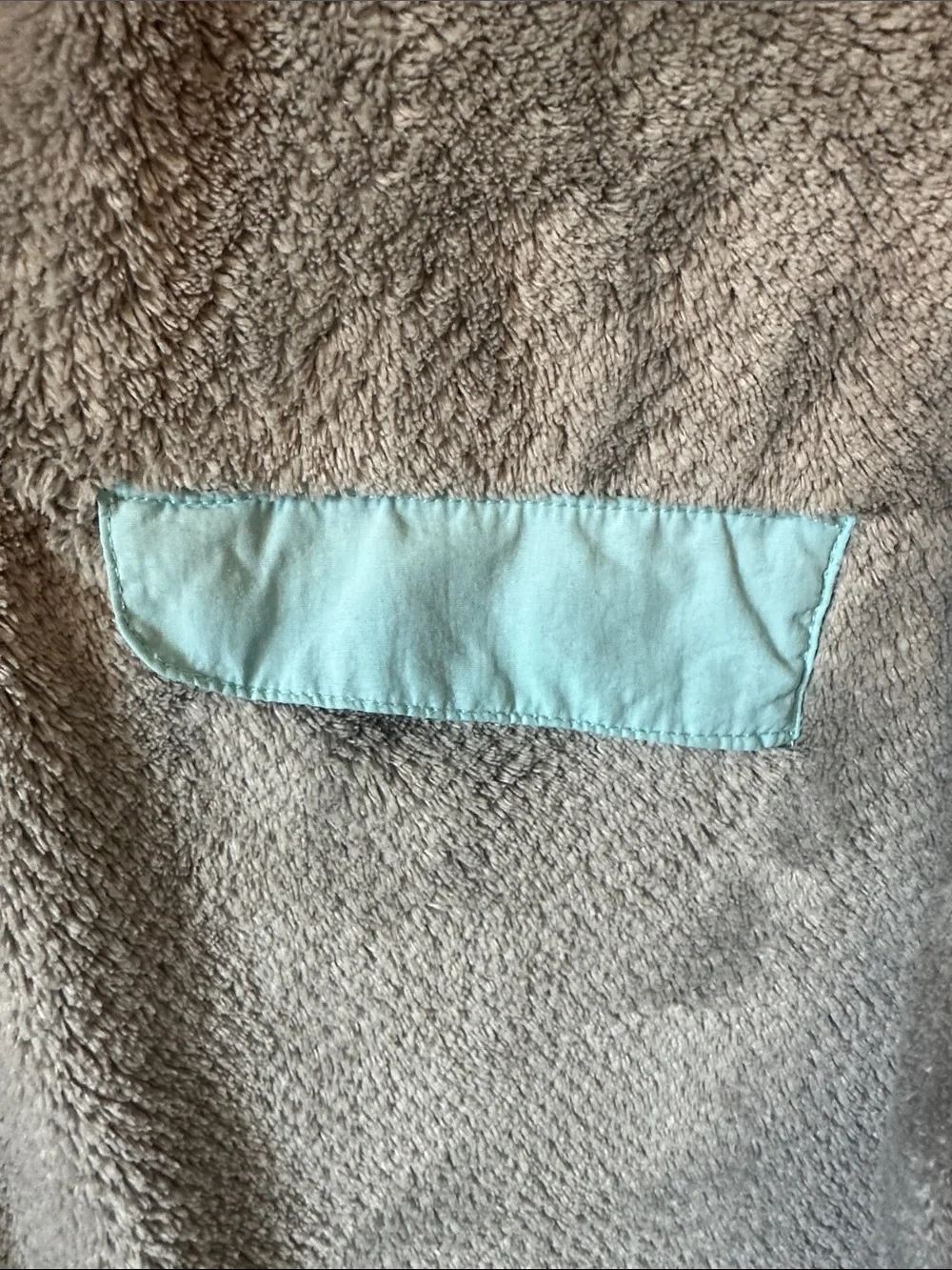 Jachs Gray Plush Fleece Pullover Snap T Jacket with Turquoise Accent Women's L - Picture 4 of 4